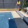 Below ground pool roller