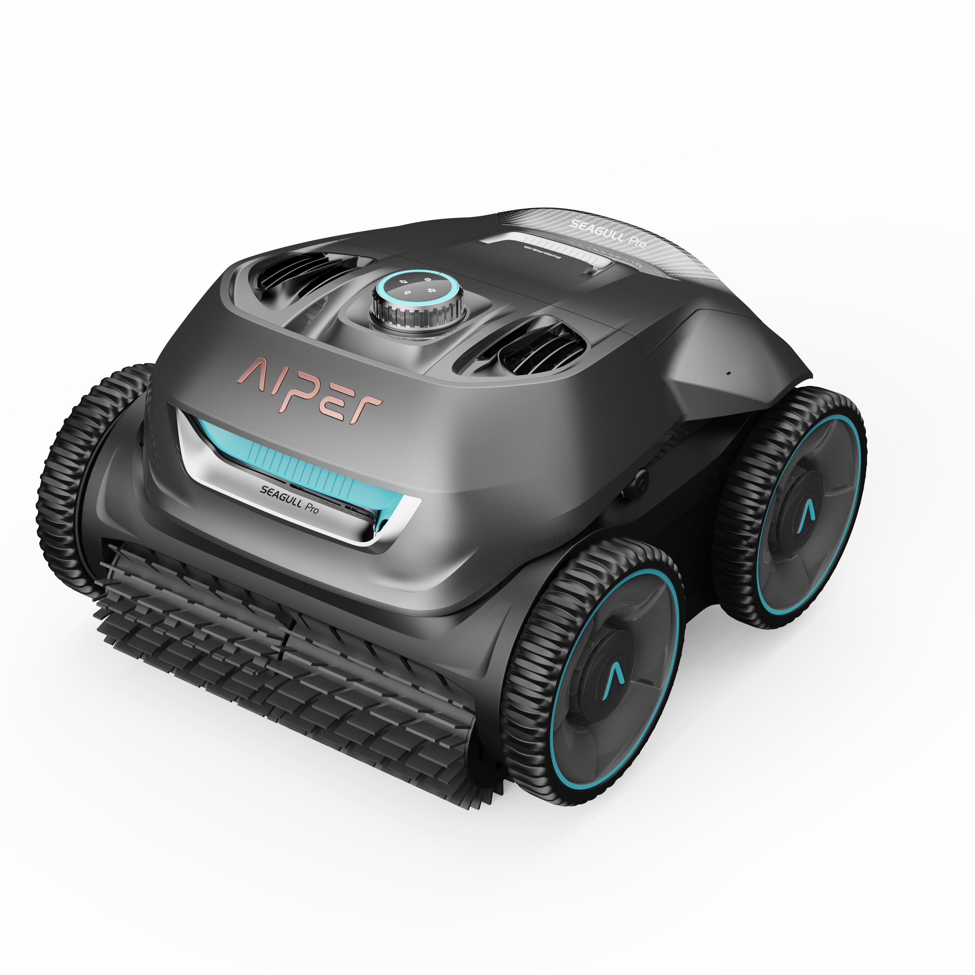 Aiper Seagull Pro robot pool cleaner cleaning pool walls & floor, from daisy Pools.